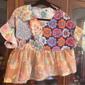 Desert Fox Collective VTG Fabric Crop Top